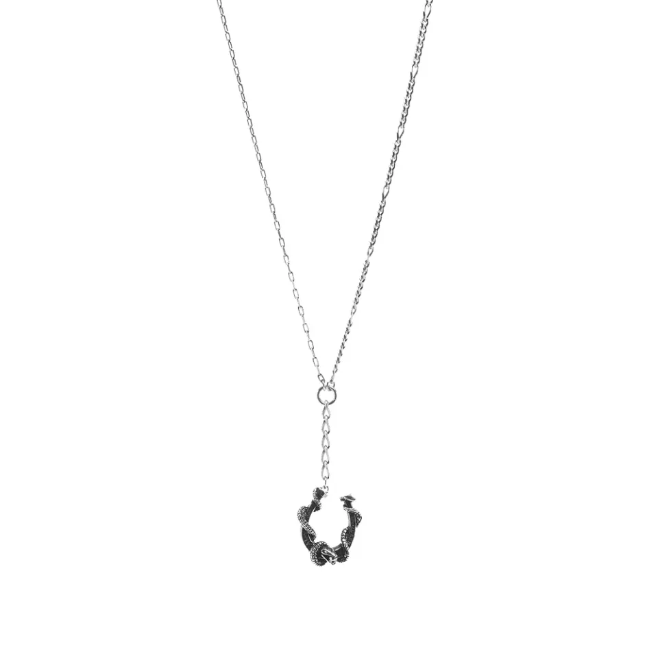 Snake And Horseshoe Necklace