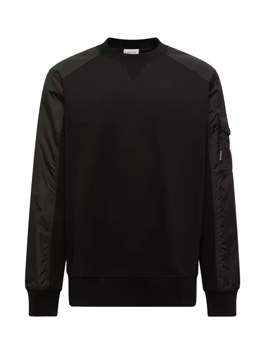 Men Cotton Blend Sweatshirt Black