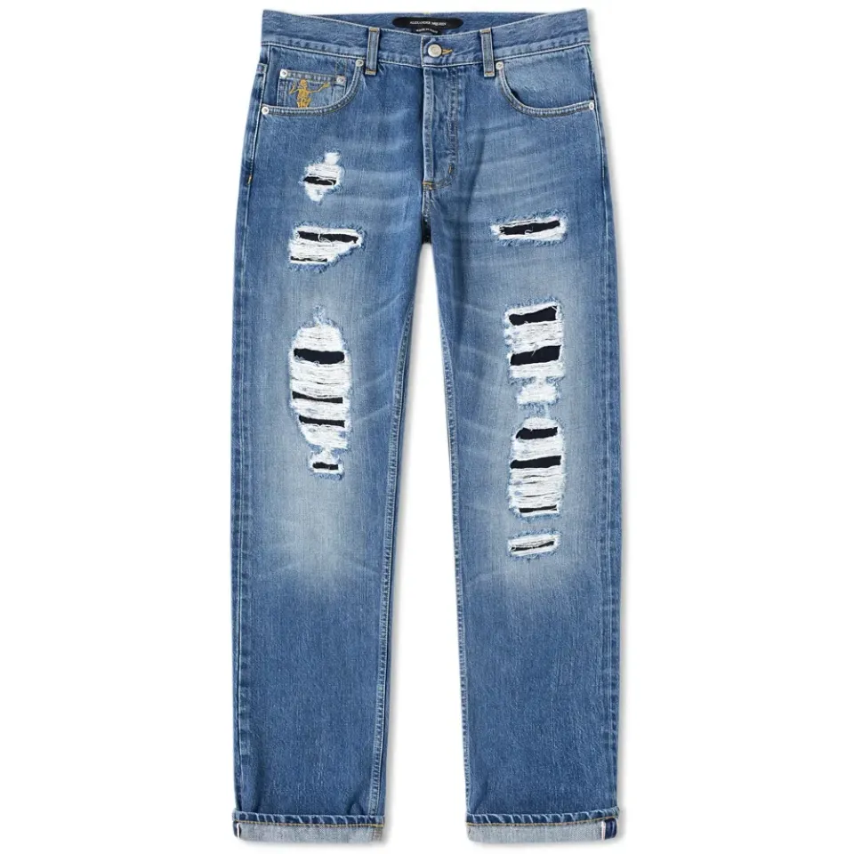 Distressed Slim Fit Jeans