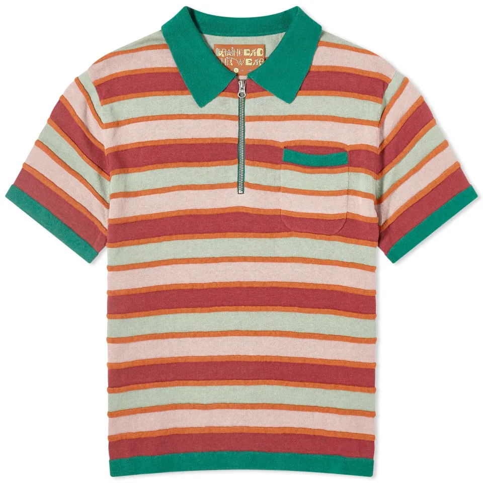 Lifted Stripe Half Zip Shirt