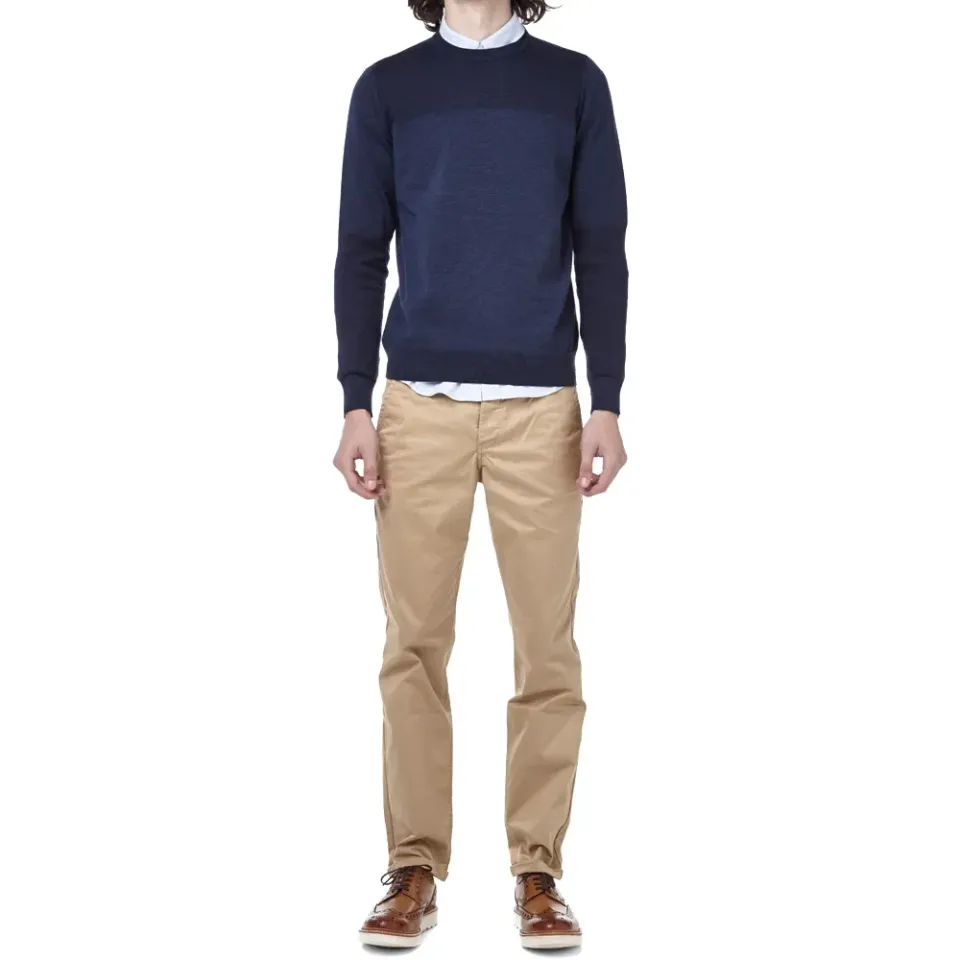 Multi-Stitch Crew Neck