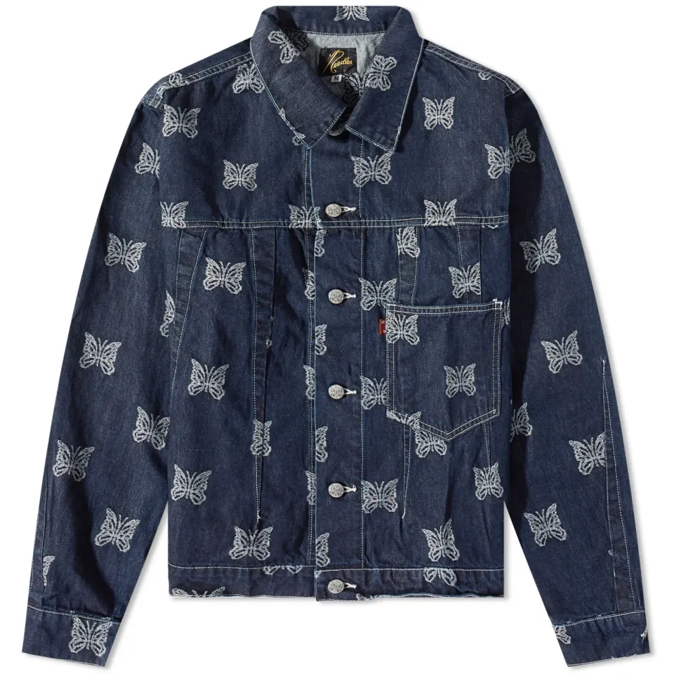 Papillion Jacquard Darts Denim Jacket