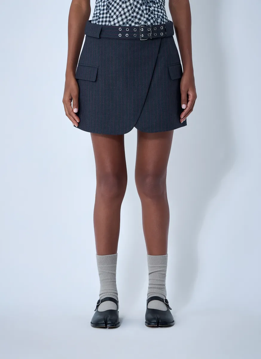 Stretch Stripe Mini skirt