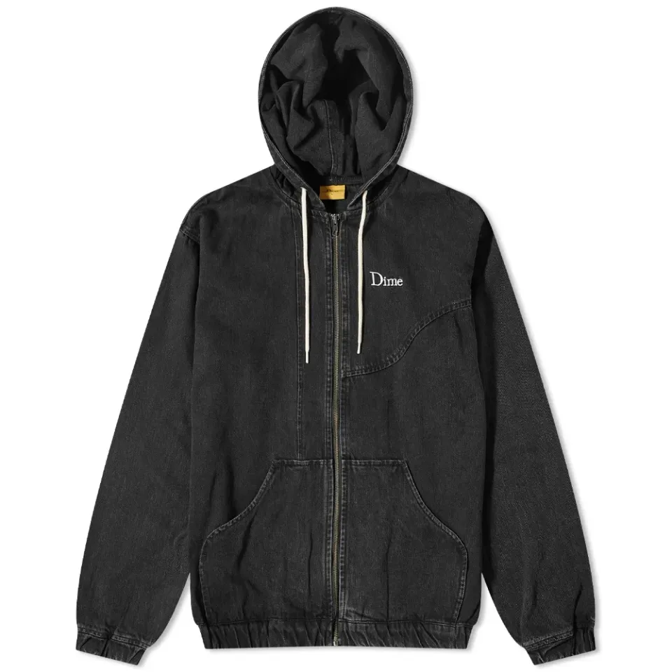 Hooded Denim Bomber Jacket