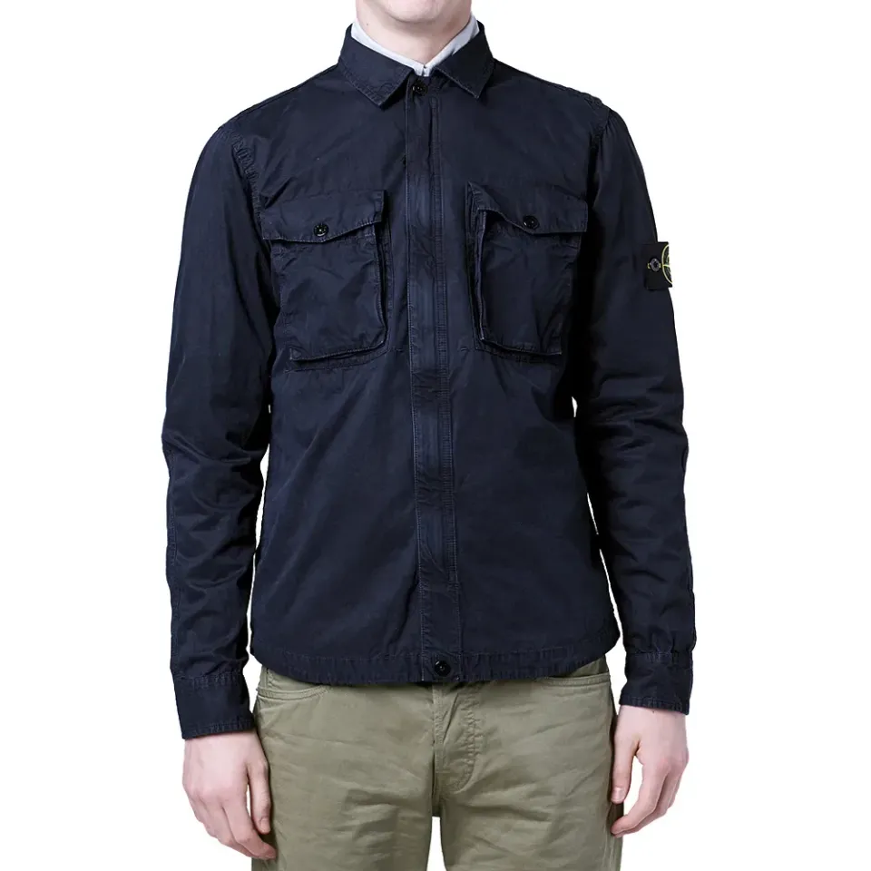 Garment Dyed Old Effect Zipped Jacket