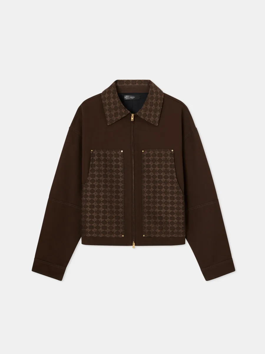 MA QUAD JACQUARD WORK JACKET - Dark Brown