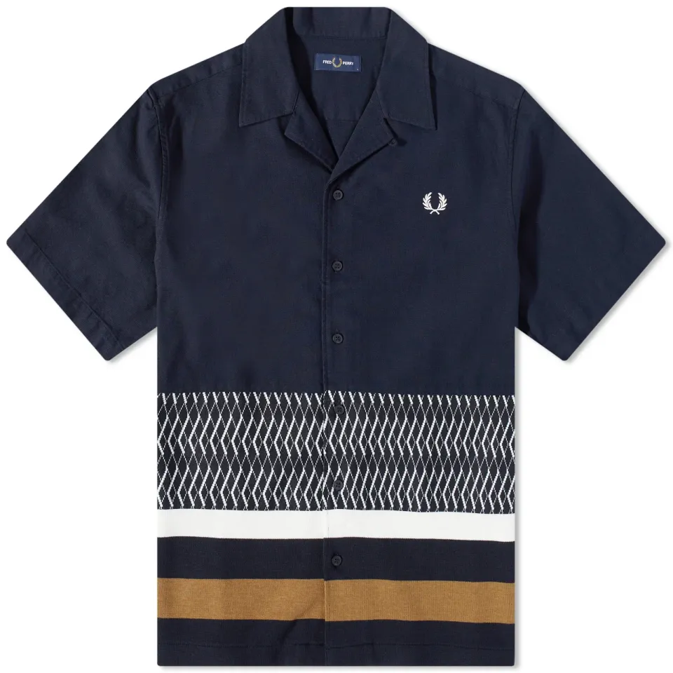 Knitted Panel Vacation Shirt