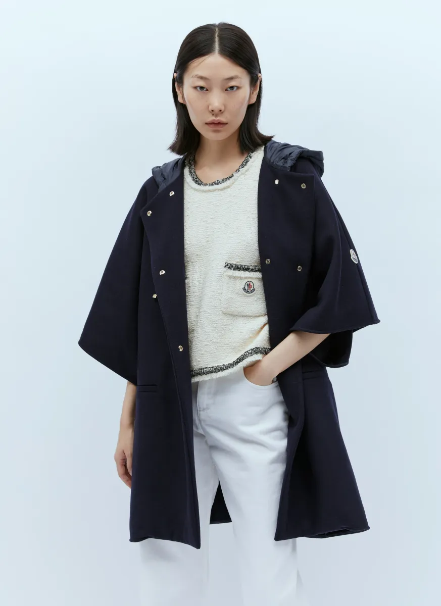 Wool Hooded Cape