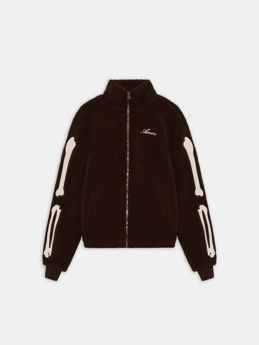 WOMEN - WOMEN'S BONES FLEECE JACKET - DARK BROWN