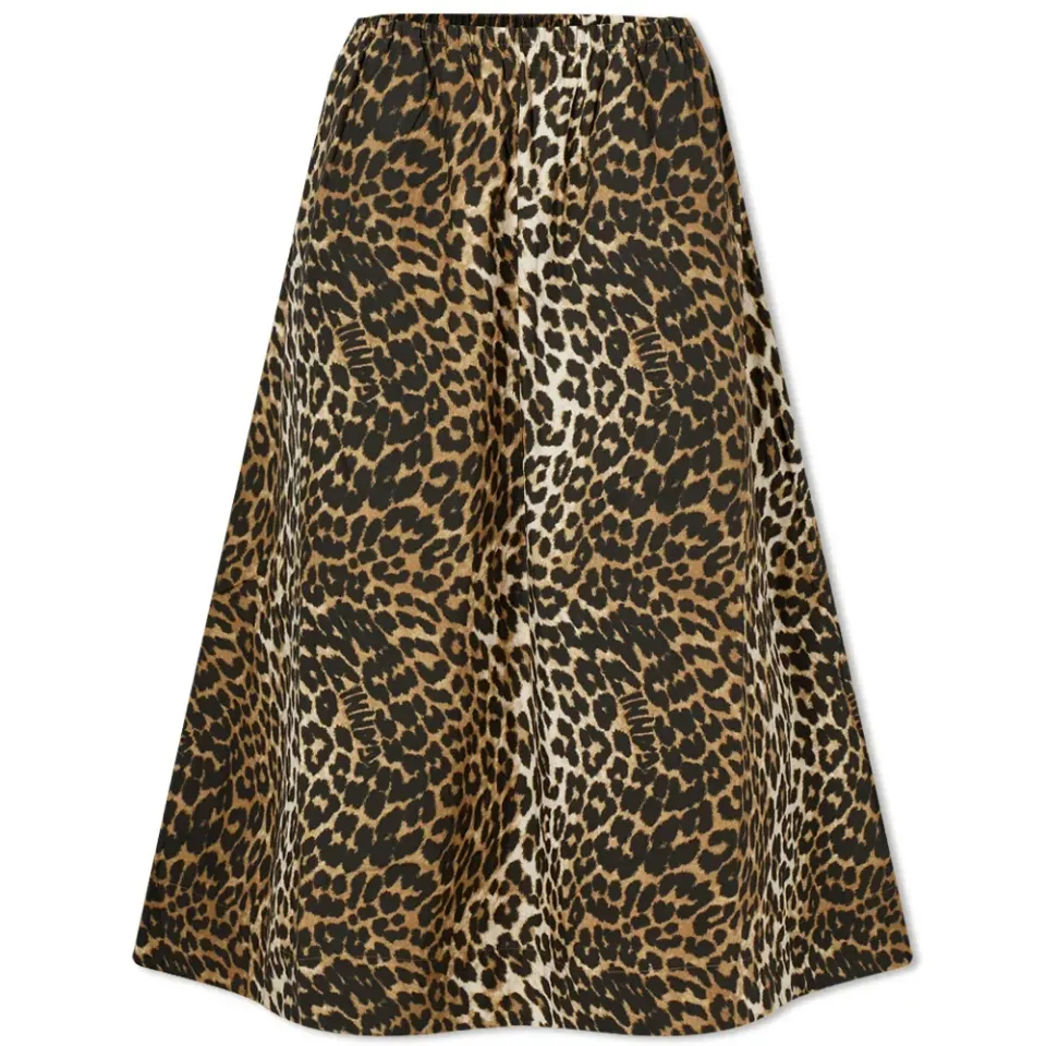 Printed Cotton Elasticated Maxi Skirt
