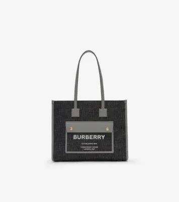 Small Freya Tote in Indigo blue/cloud Grey