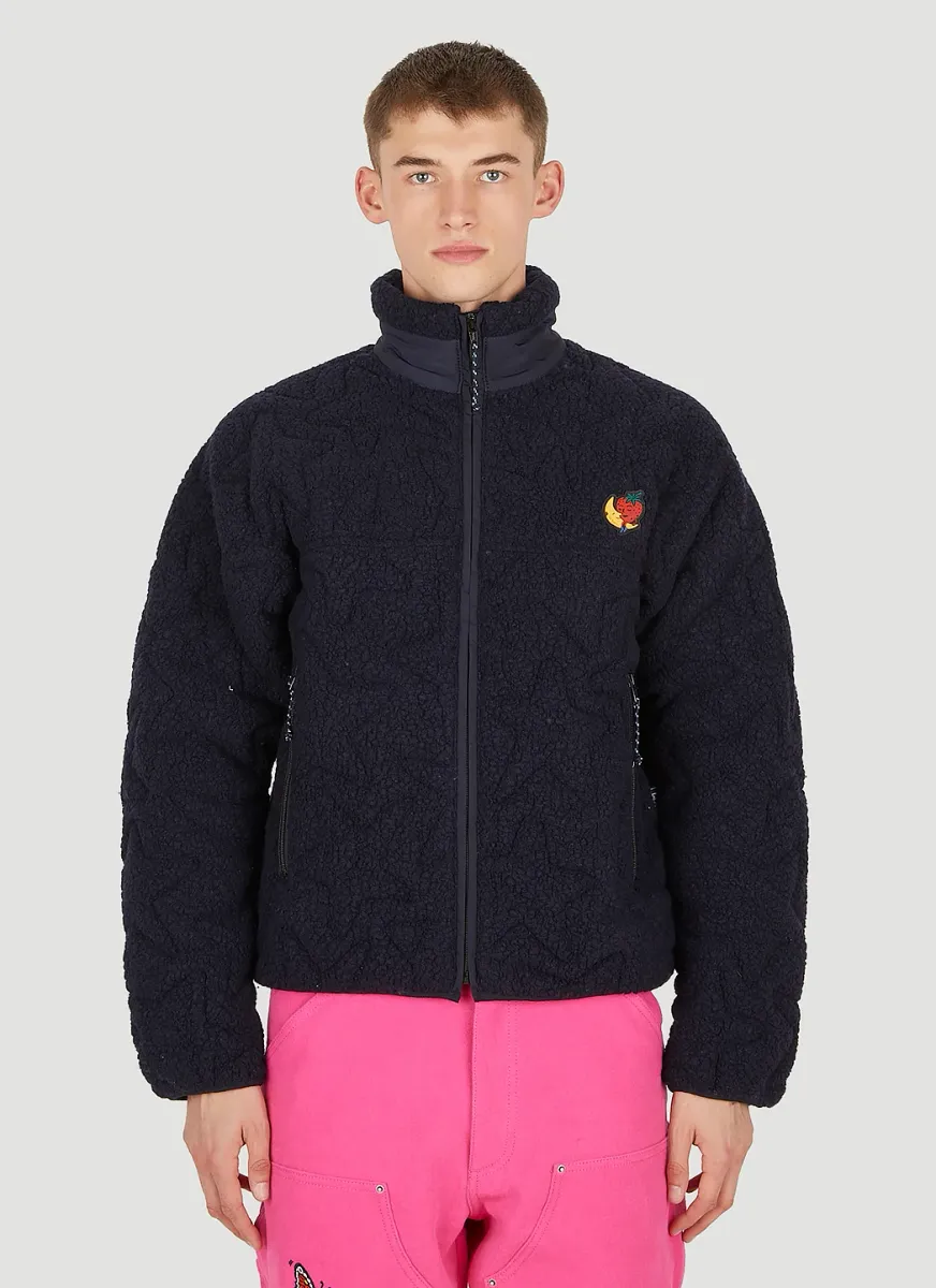 Quilted Fleece Zip Jacket