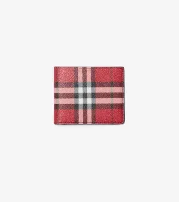 Check Slim Bifold Wallet​ in Post red