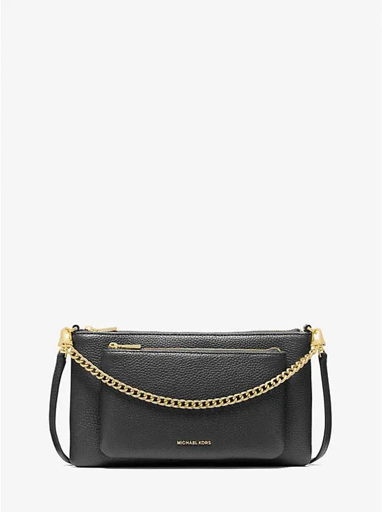 Jet Set Medium Pebbled Leather Convertible Crossbody Bag