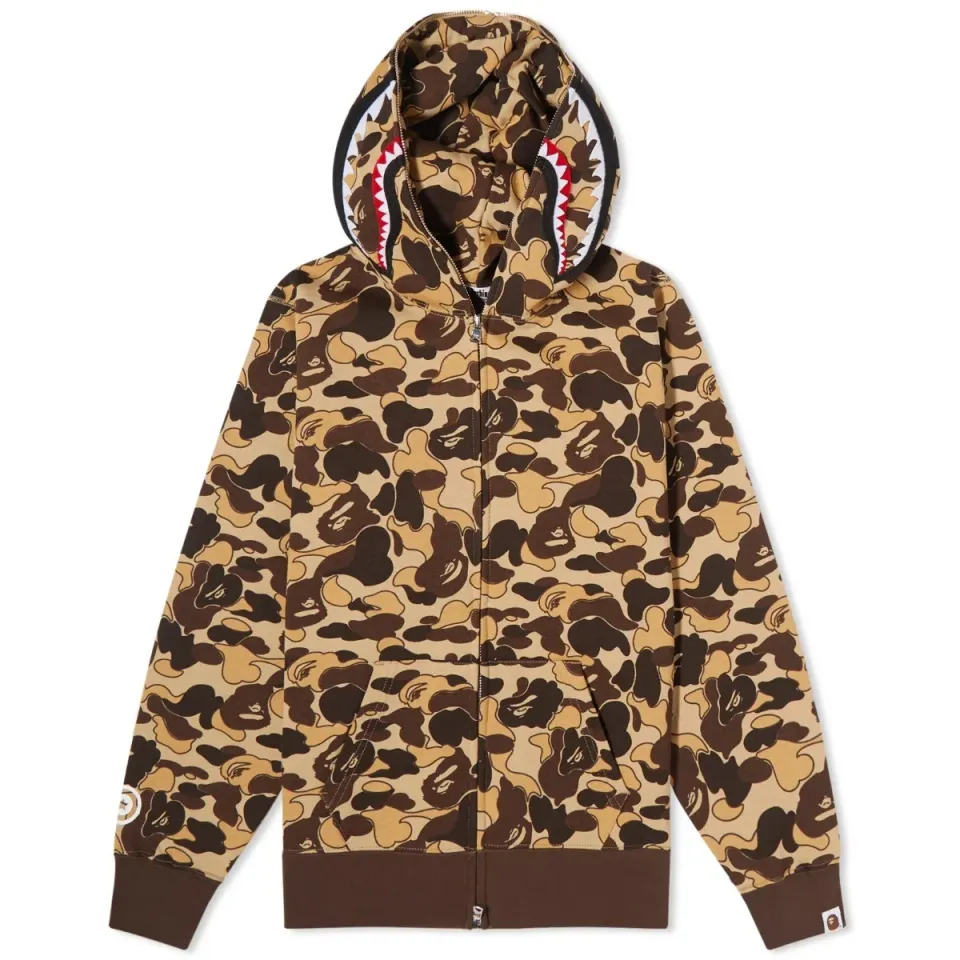 Cookie Camo 2 Shark Full Zip Hoodie