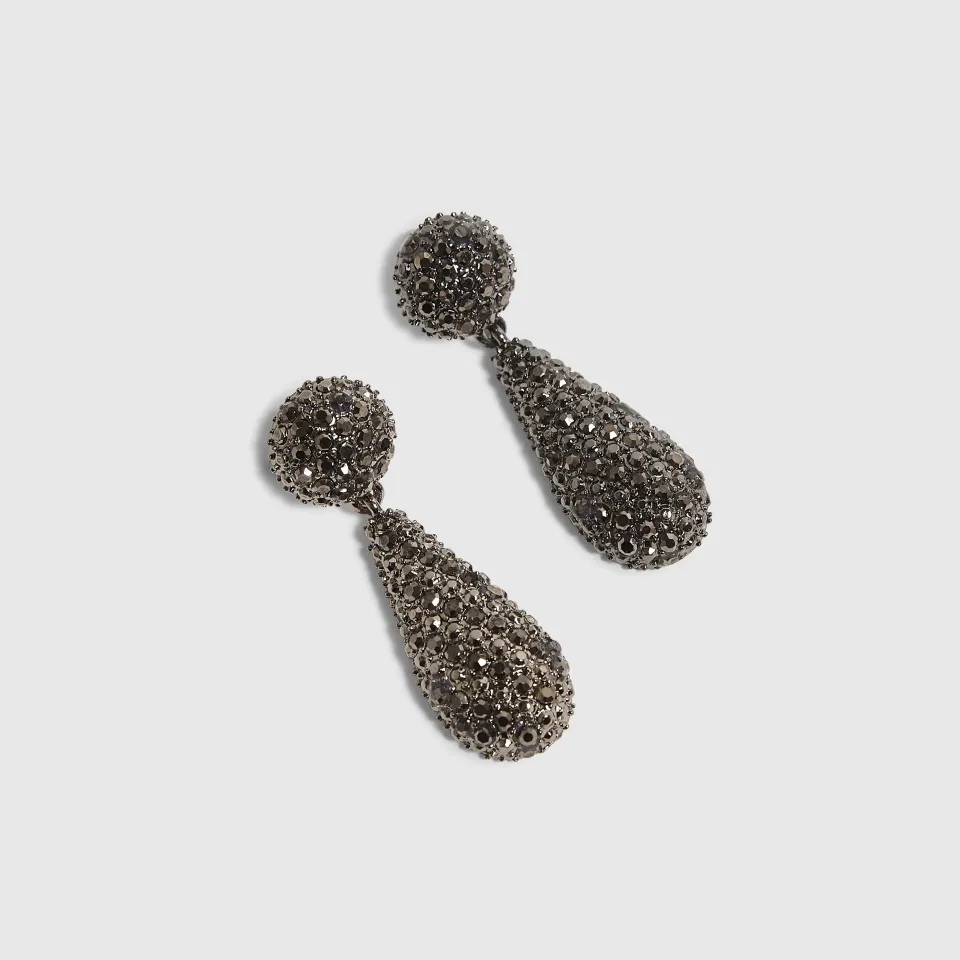 Gunmetal Teardrop Earrings
