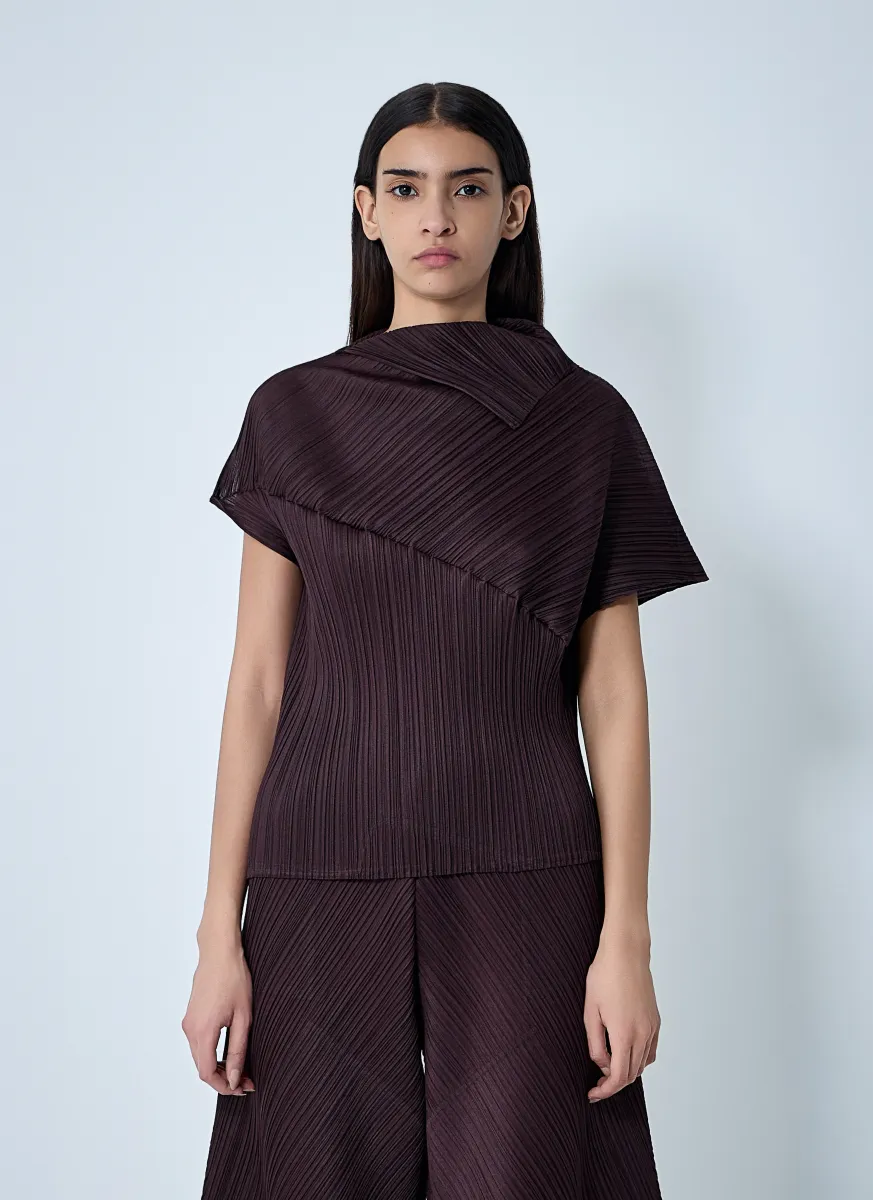 Draped Pleated Shirt