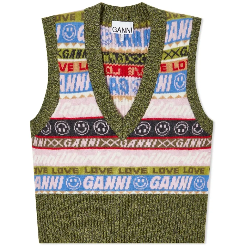 Graphic Logo V-Neck Vest
