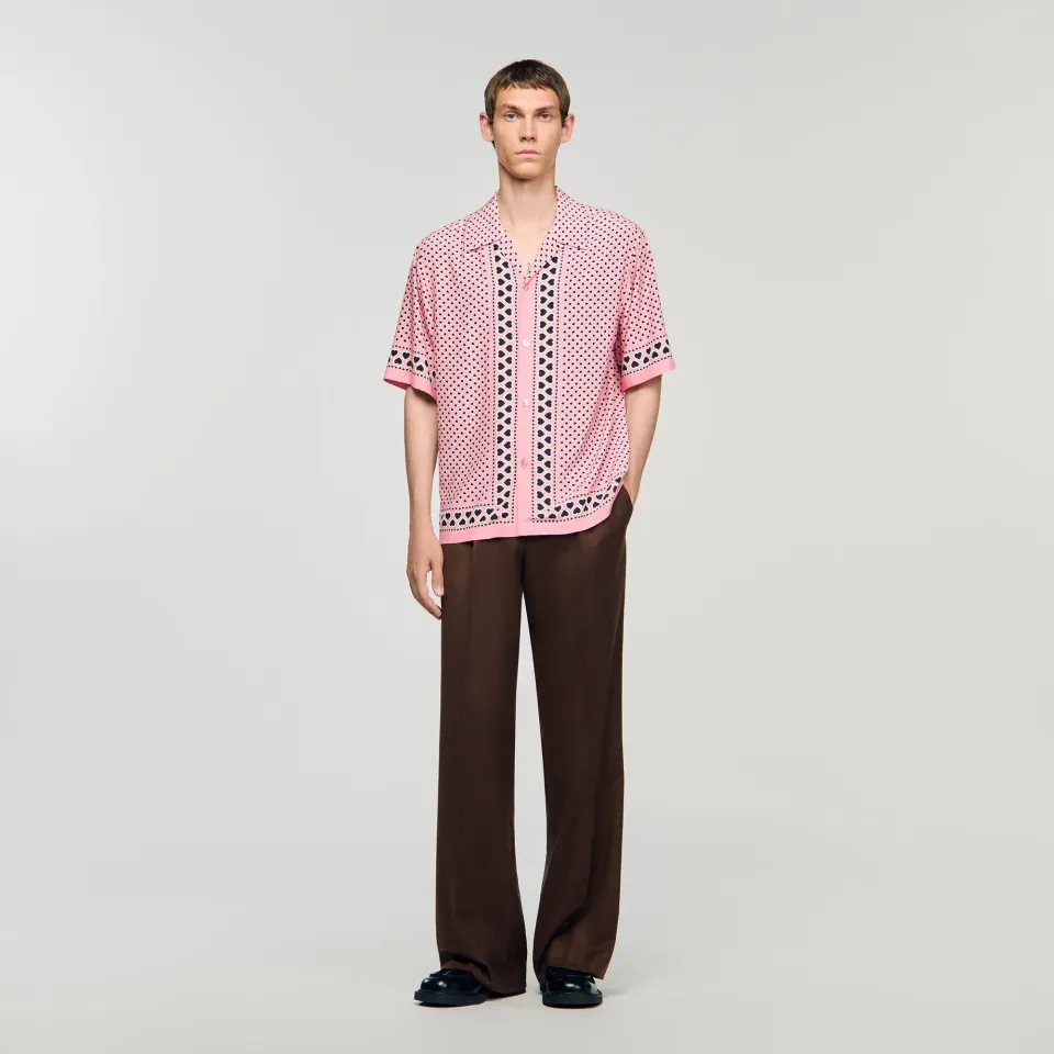 Heart motif flowing shirt