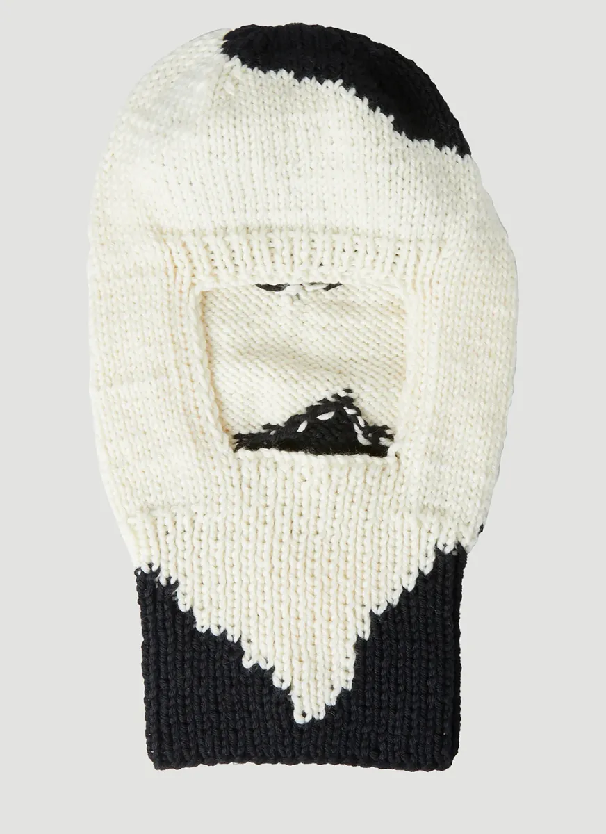 Hand Knitted Cow Balaclava