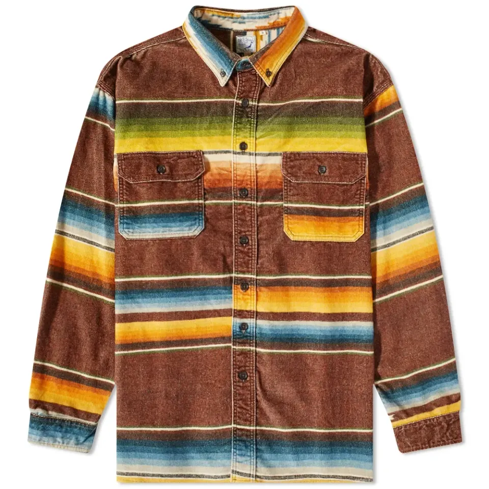 Loose Fit Mexican Rag Print Shirt
