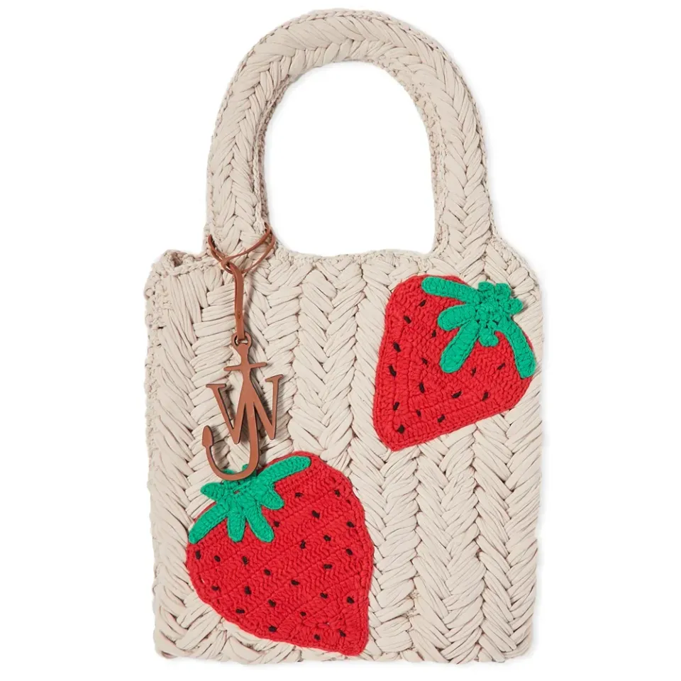 Strawberry Knitted Shopper Bag