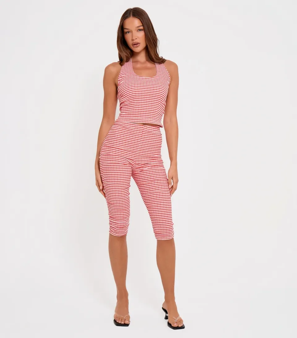 Women's Gingham Capri Pant