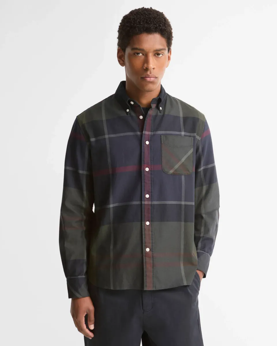 Dunoon Tartan Authentic-Fit Long-Sleeved Shirt