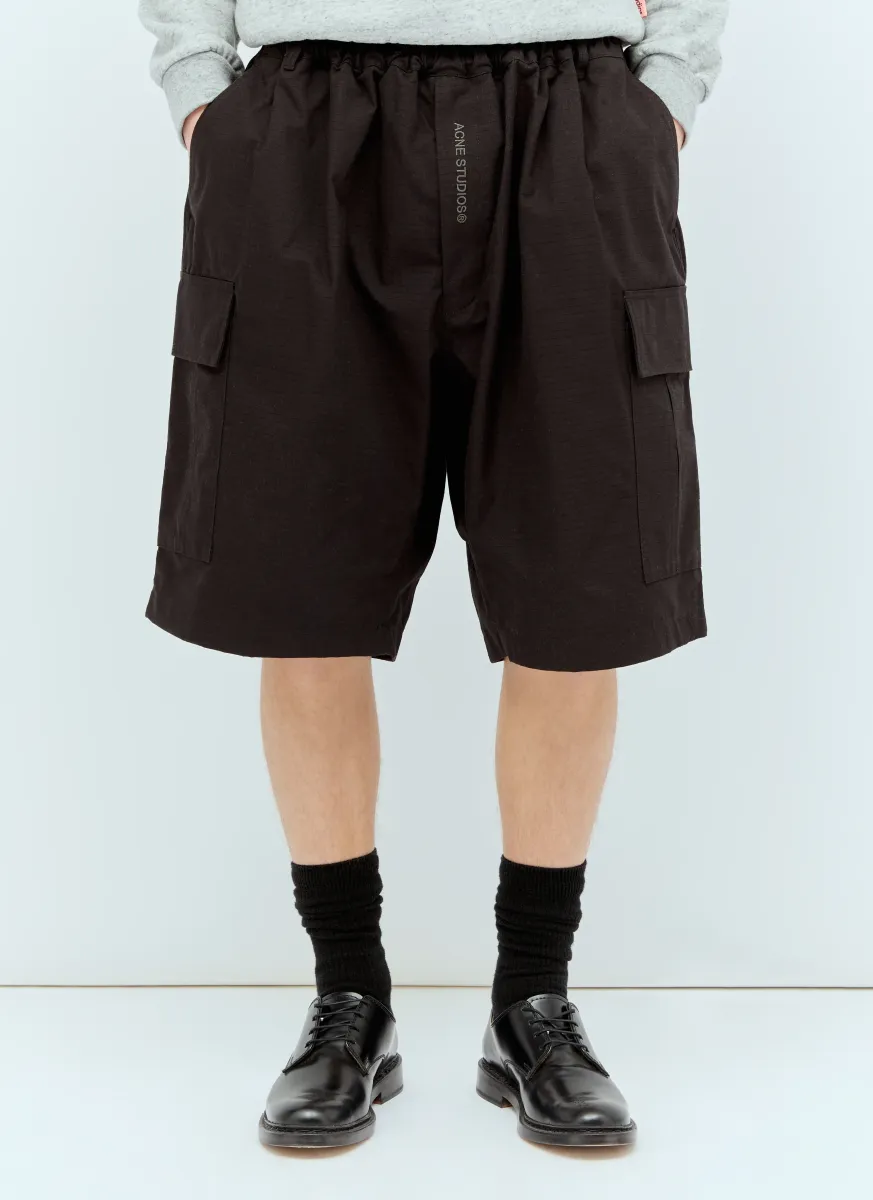 Logo Embroidery Ripstop Shorts