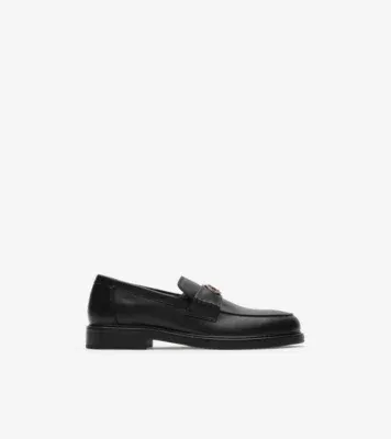 Leather Pembroke Loafers in Black