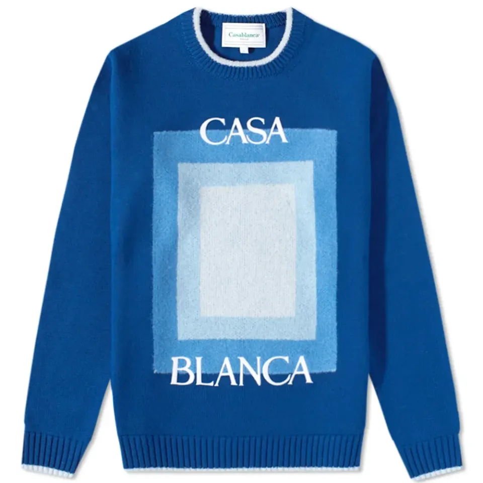 Intarsia Logo Crew Knit