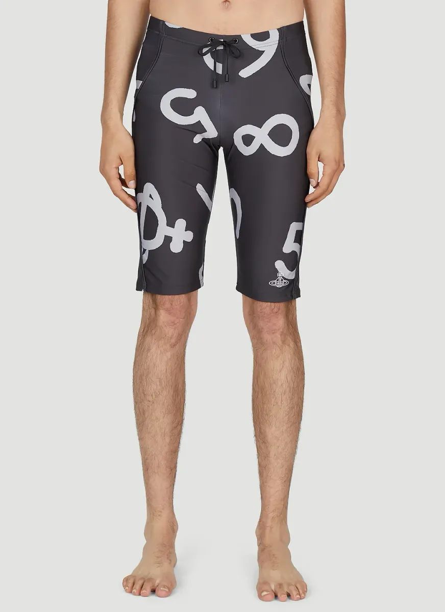 Graphic Print Swim Bermudas