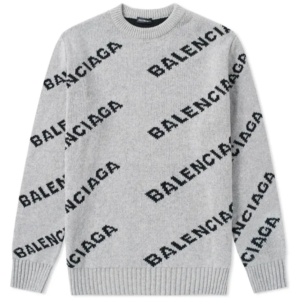 All Over Logo Crew Knit
