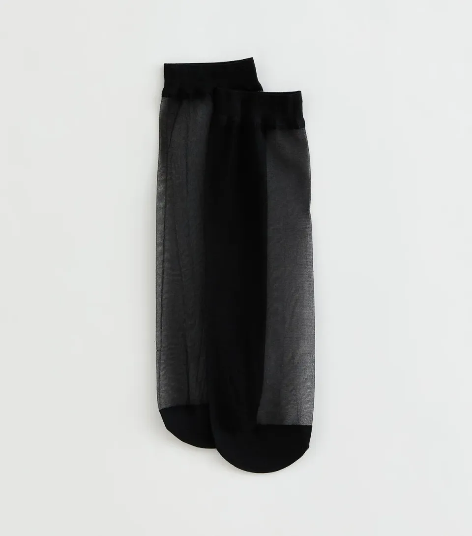 Black Sheer Ankle Socks