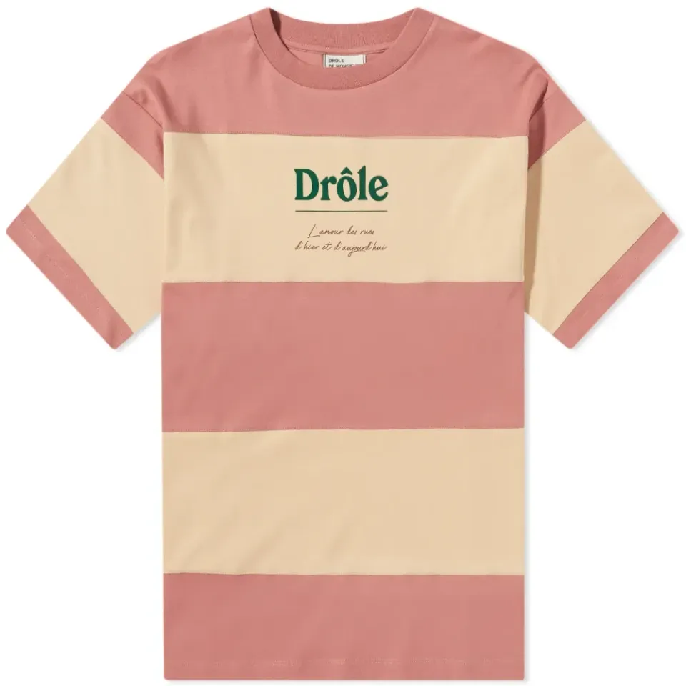 Drôle de Monsieur L'Amour Logo Striped T-Shirt
