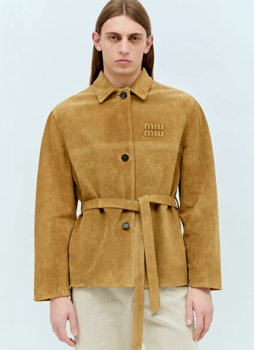 Belted Leather Jacket