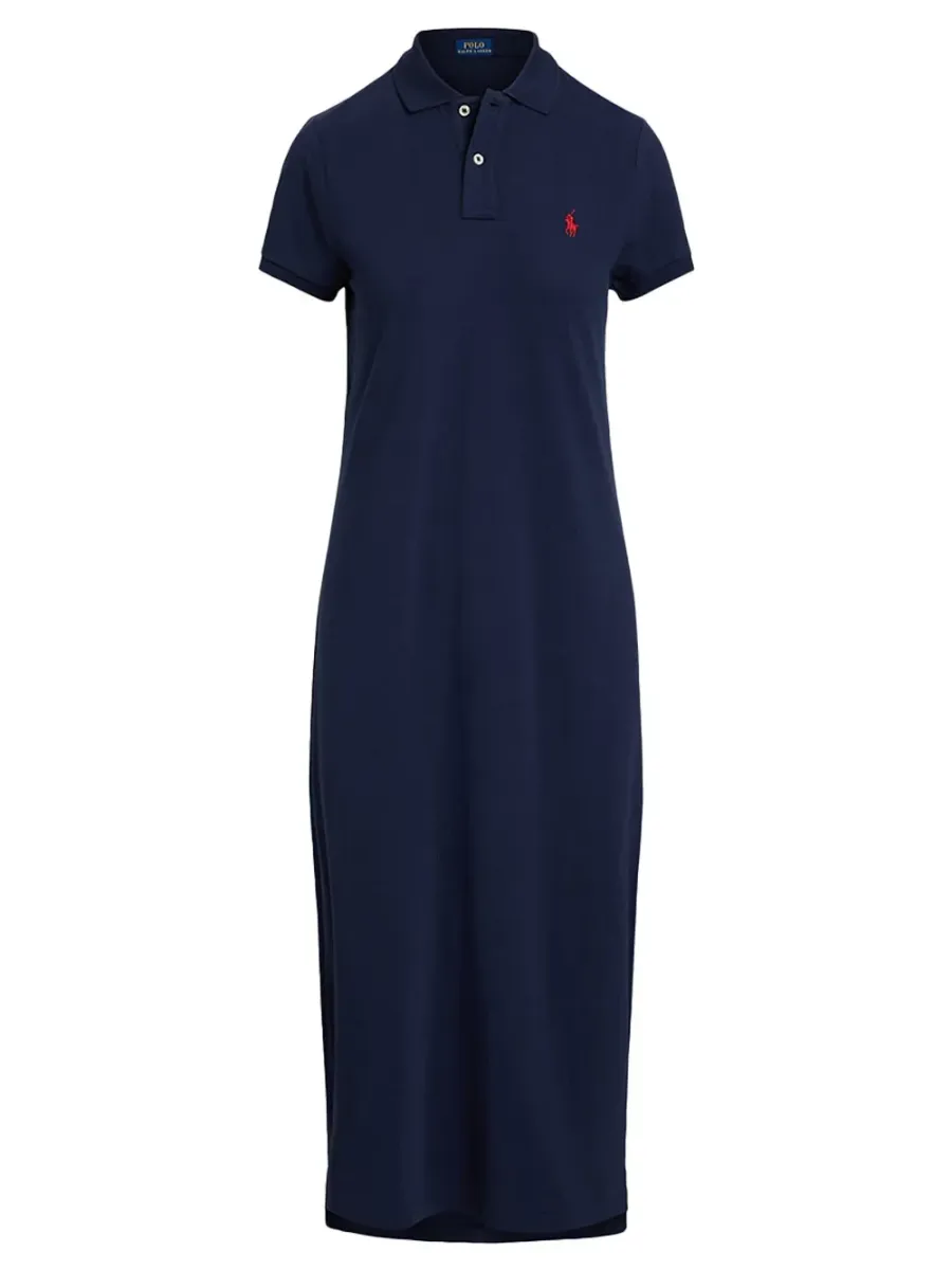 Mesh Polo Dress Newport Navy