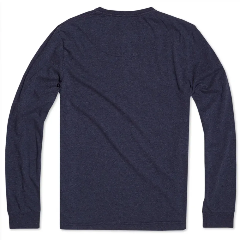 Solid Long Sleeve Henley Tee
