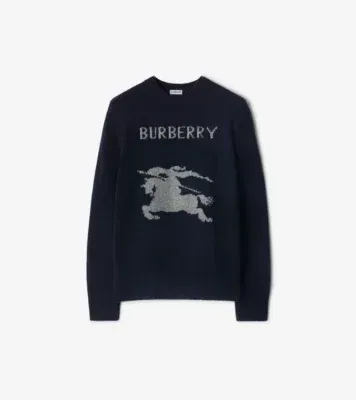 Knight Wool Cashmere Sweater in Navy