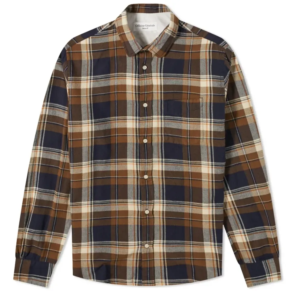 Lipp Brushed Cotton Check Shirt