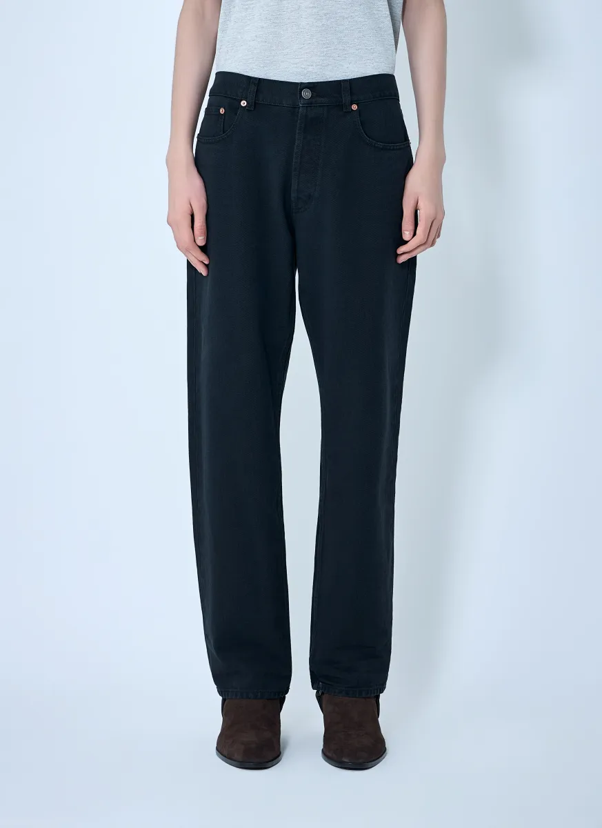 Loose Straight Denim Pants