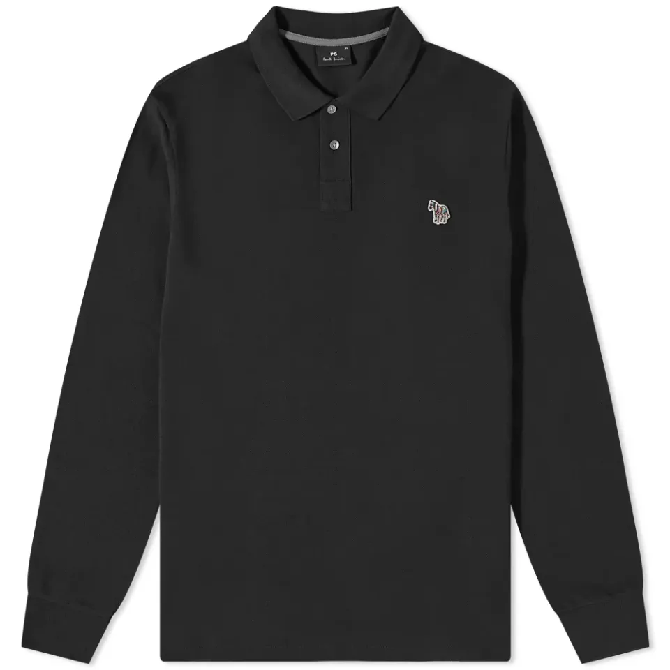 Long Sleeve Zebra Polo