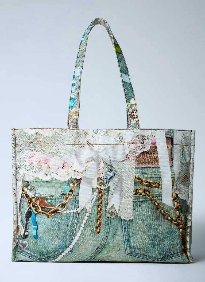 Logo Print Tote Bag