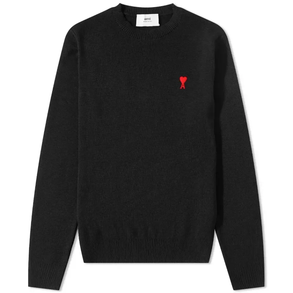AMI Small A Heart Crew Knit