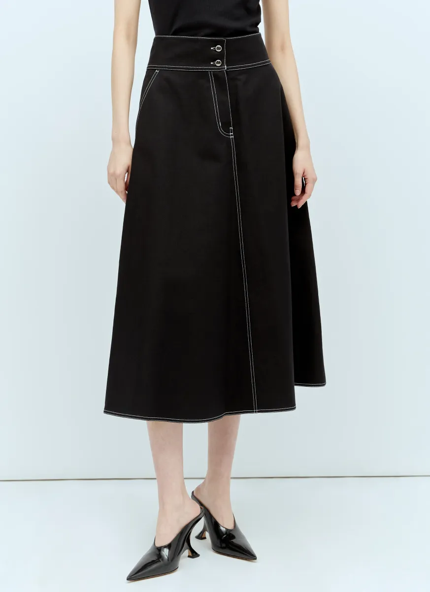 Canvas Flared Skirt