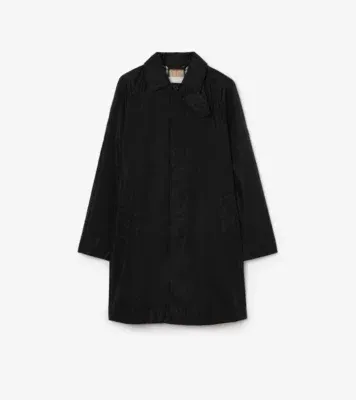 Short Nylon Ridgewood Car Coat​ in Black