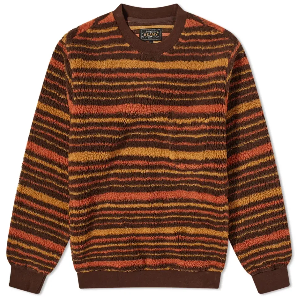 Stripe Fleece Crew Sweat