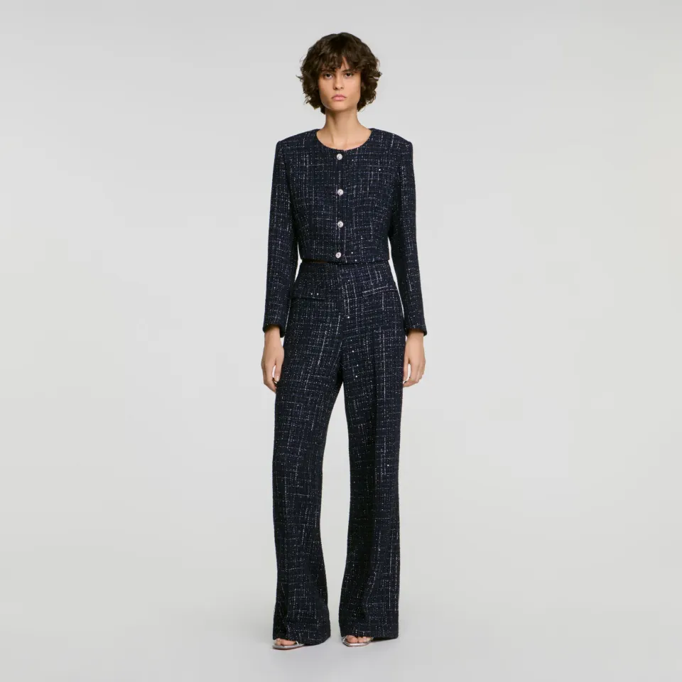 Decorative tweed trousers