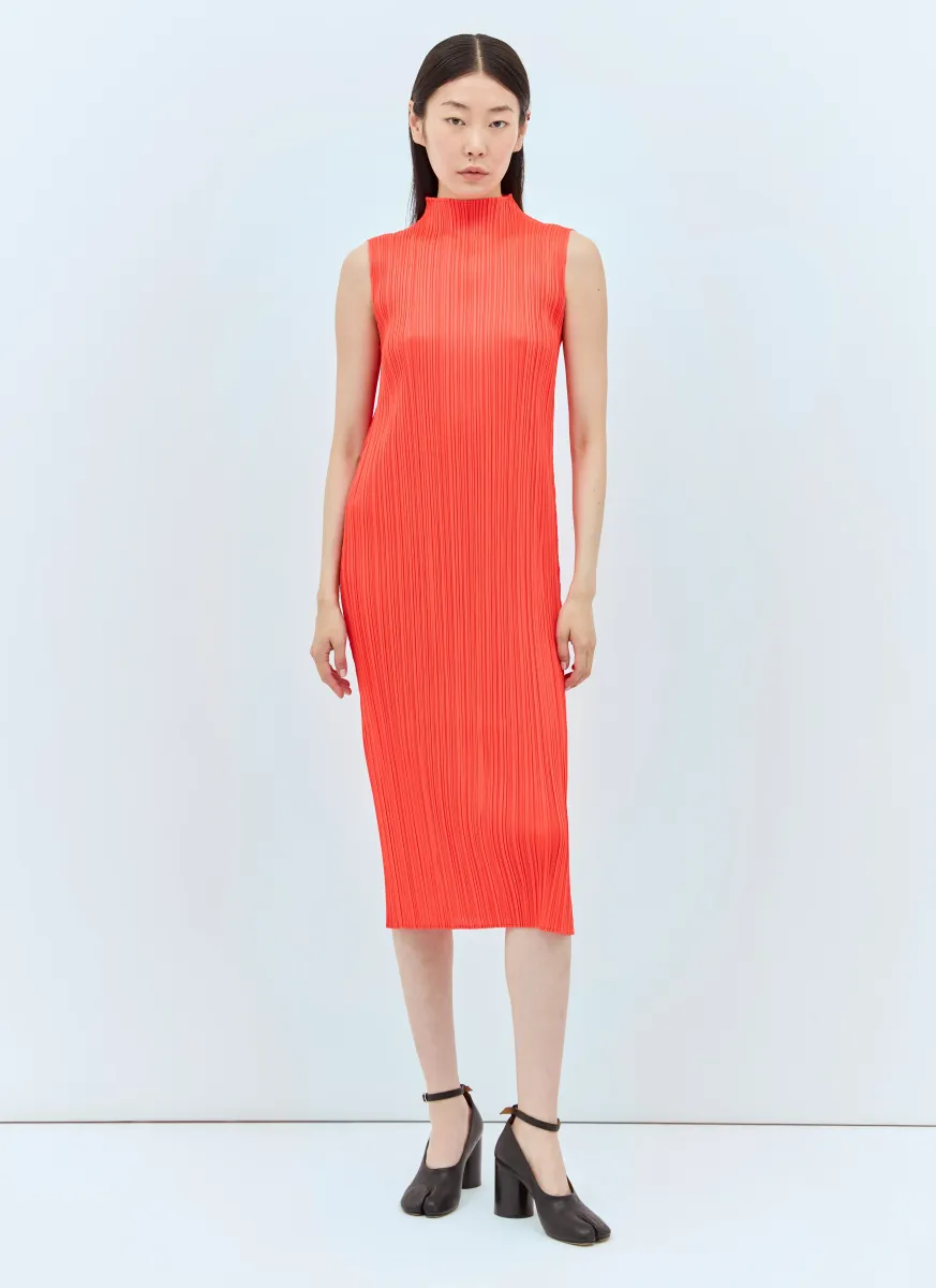Pleated Midi Dress