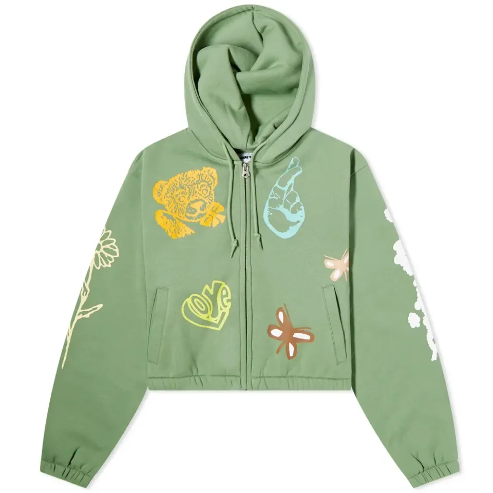 Luke Cropped Zip Up Hood